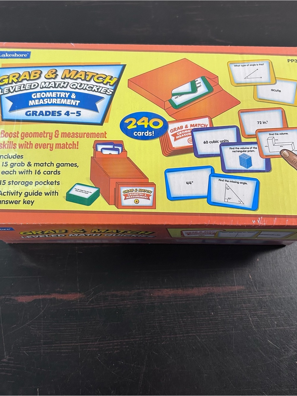 New Lakeshore Learning: Grab & Match Leveled Math Quickies Geometry Grades 4-5